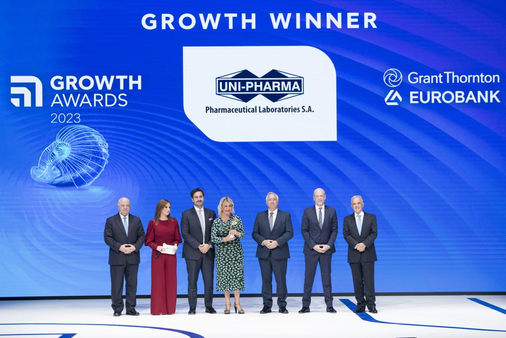 Η UNI-PHARMA SA στις 6 Growth Winner στα βραβεία GROWTH AWARDS 2023
