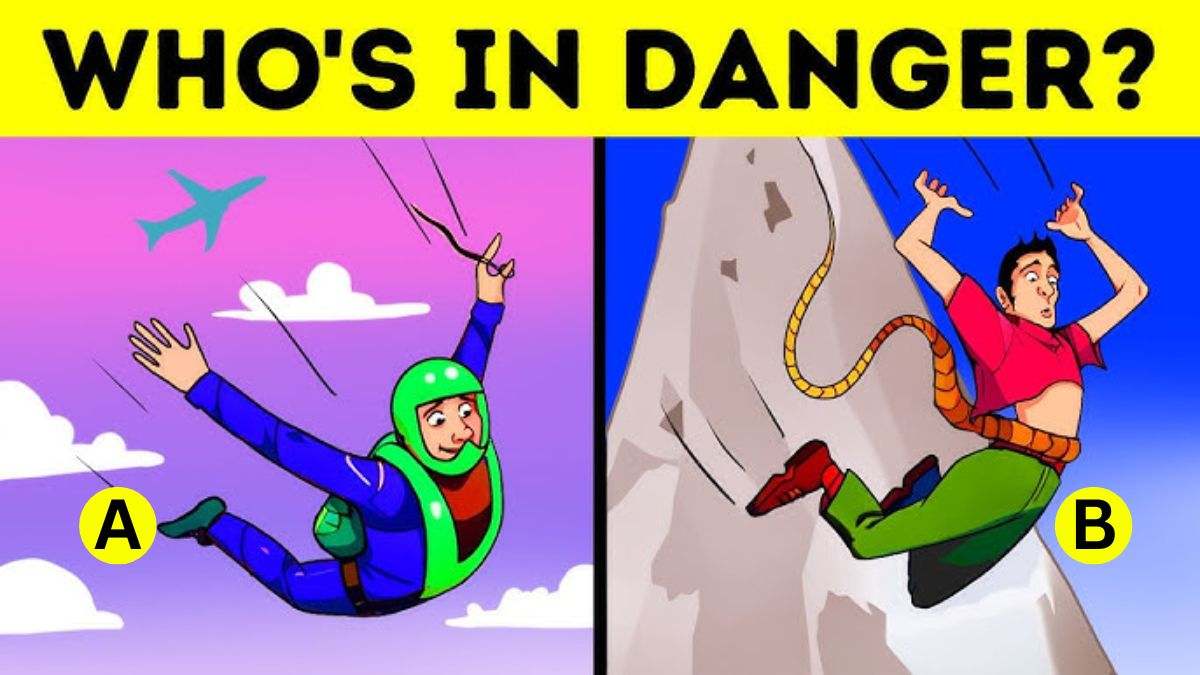 Danger Sign Riddle Ποιος κινδυνεύει; Δοκιμάστε την προσοχή σας στη λεπτομέρεια σε 5 ...