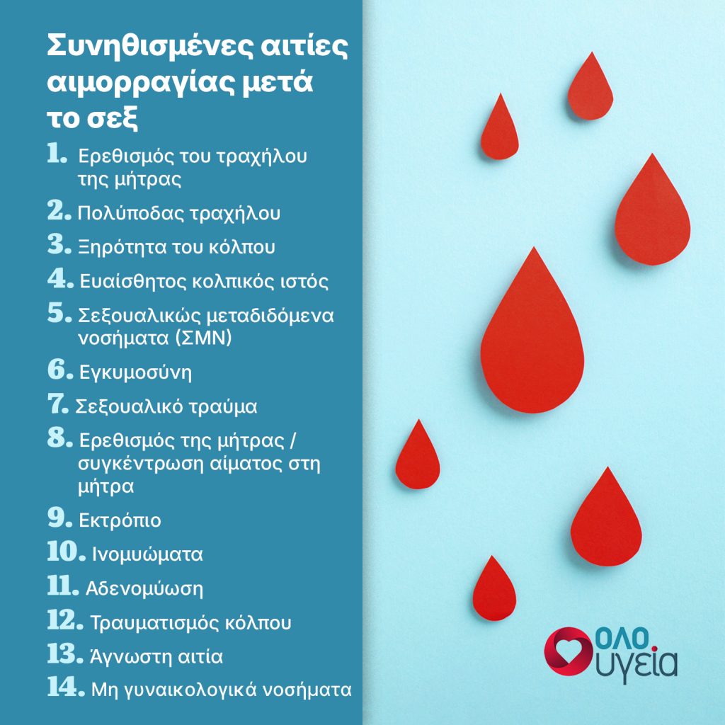 Αιμορραγία μετά το σεξ: Οι 14 πιο συνηθισμένες αιτίες και πότε πρέπει να ανησυχήσετε