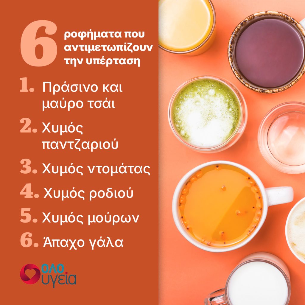 6 ροφήματα που ρίχνουν την αρτηριακή πίεση φυσικά