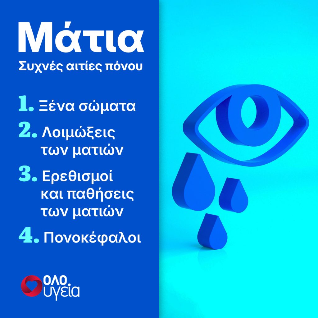 Οξύς πόνος στο μάτι: Πότε είναι ένδειξη λοίμωξης ή άλλης ασθένειας