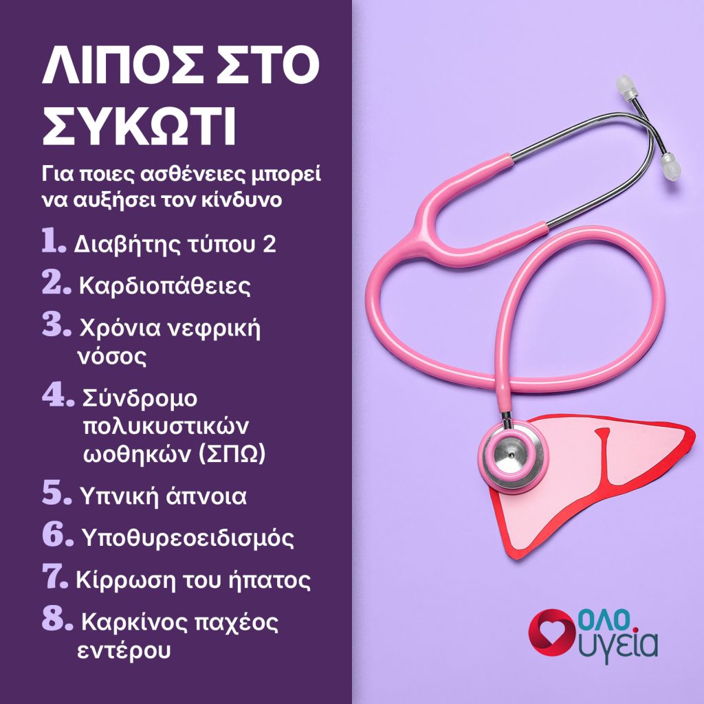 Λίπος στο συκώτι: Για ποιες ασθένειες μπορεί να αυξήσει τον κίνδυνο – Τι πρέπει να ξέρετε