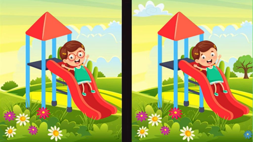 Βρείτε τις 5 διαφορές στη φωτογραφία με το κορίτσι που παίζει στην τσουλήθρα – Μπορείτε να λύσετε το τεστ παρατηρητικότητας μέσα σε 43";