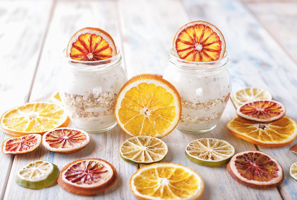 Overnight oatmeal με γεύση muffin λεμονιού