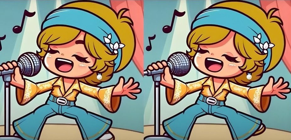 Έχετε την αντίληψη του AI ή καλύτερη; Μπορείτε να εντοπίσετε τις 5 διαφορές στη φωτό με την κοπέλα που τραγουδάει μέσα σε 37”;