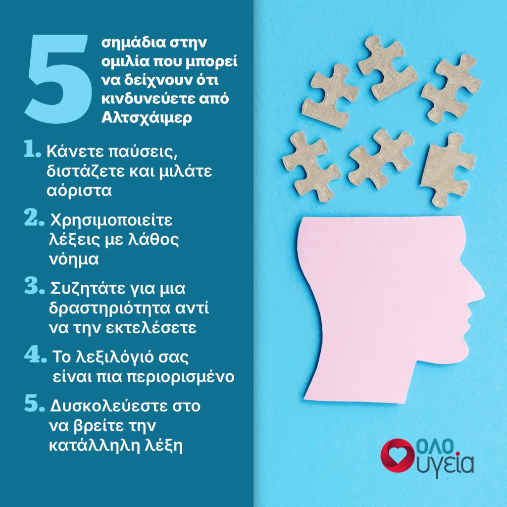 5 σημάδια στην ομιλία που μπορεί να δείχνουν ότι κινδυνεύετε από Αλτσχάιμερ