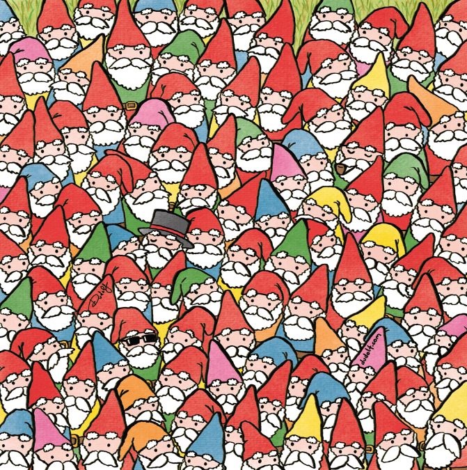 Μόνο όσοι μπορούν να κοιτάξουν τη φωτό μέσα από τα μάτια της Χιονάτης καταφέρνουν να εντοπίσουν τον Άγιο Βασίλη ανάμεσα σε όλους τους νάνους