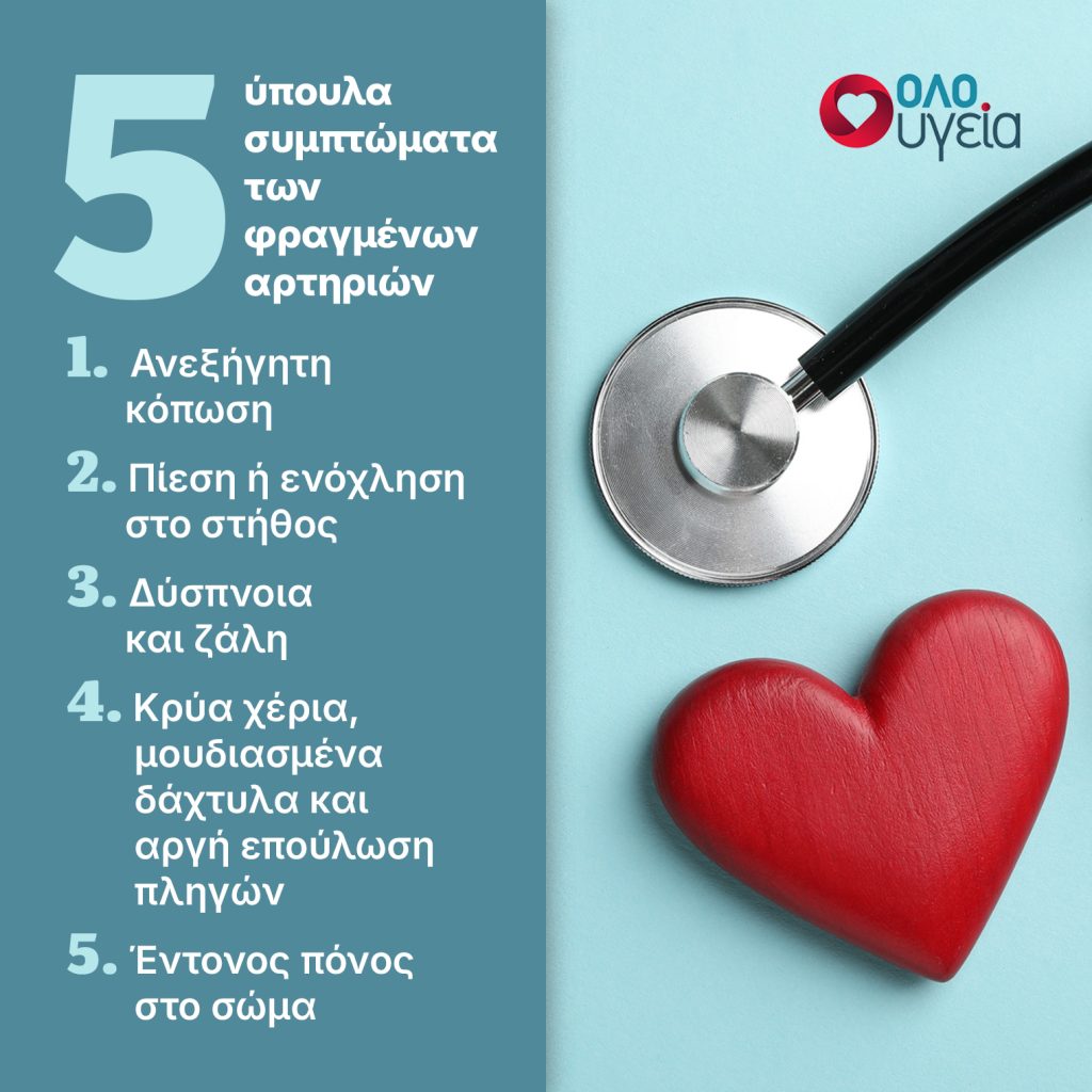 Φραγμένες αρτηρίες: 5 ύπουλα συμπτώματα που μπορεί να δείχνουν πρόβλημα