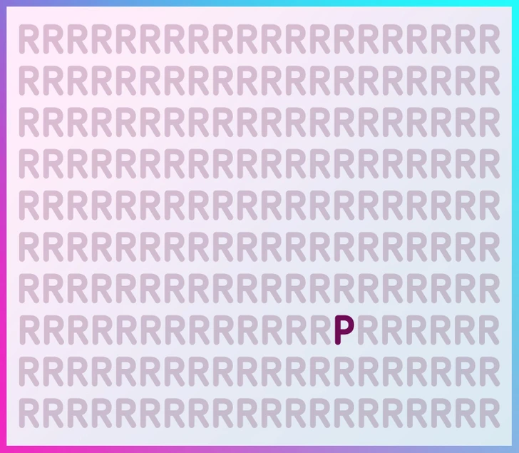 Πόσο γρήγορα μπορείτε να εντοπίσετε το P ανάμεσα στα R; Μόνο όσοι έχουν IQ 143+ μπορούν να λύσουν το τεστ οπτικής αντίληψης σε 7"