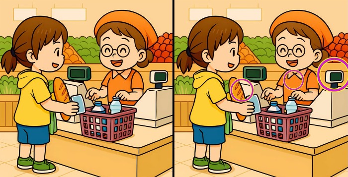 Τεστ παρατηρητικότητας: Βρείτε τις 3 διαφορές στη φωτογραφία με το κορίτσι που κάνει ψώνια – Μπορείτε να τα καταφέρετε σε λιγότερο από 23";