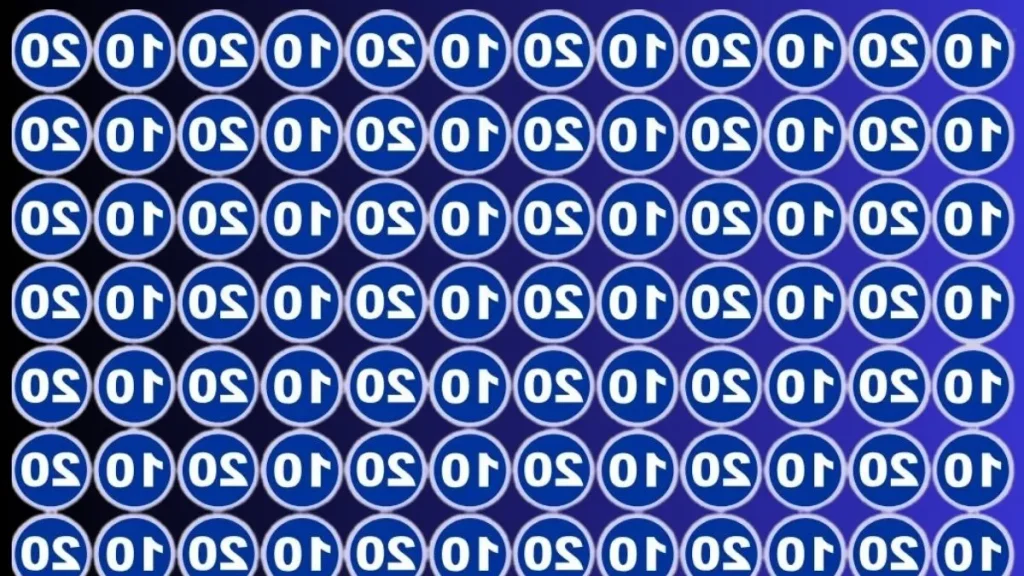 Μπορείτε να εντοπίσετε το μοναδικό ανάποδο 10; Προσέξτε! Το σημερινό τεστ οπτικής αντίληψης είναι πιο δύσκολο γιατί όλη η φωτο είναι mirrored