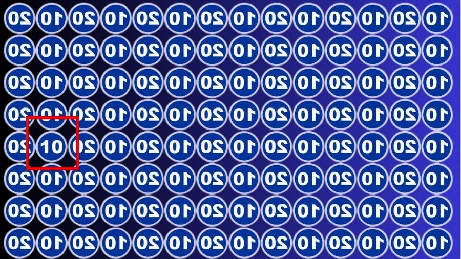 Μπορείτε να εντοπίσετε το μοναδικό ανάποδο 10; Προσέξτε! Το σημερινό τεστ οπτικής αντίληψης είναι πιο δύσκολο γιατί όλη η φωτο είναι mirrored