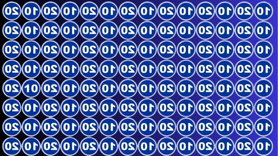 Μπορείτε να εντοπίσετε το μοναδικό ανάποδο 10; Προσέξτε! Το σημερινό τεστ οπτικής αντίληψης είναι πιο δύσκολο γιατί όλη η φωτο είναι mirrored