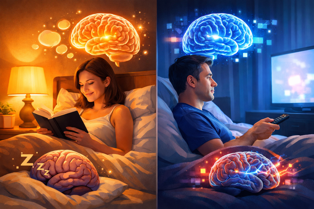Διάβασμα πριν τον ύπνο ή τηλεόραση; Πώς αλλάζει ο εγκέφαλος και η ποιότητα ύπνου