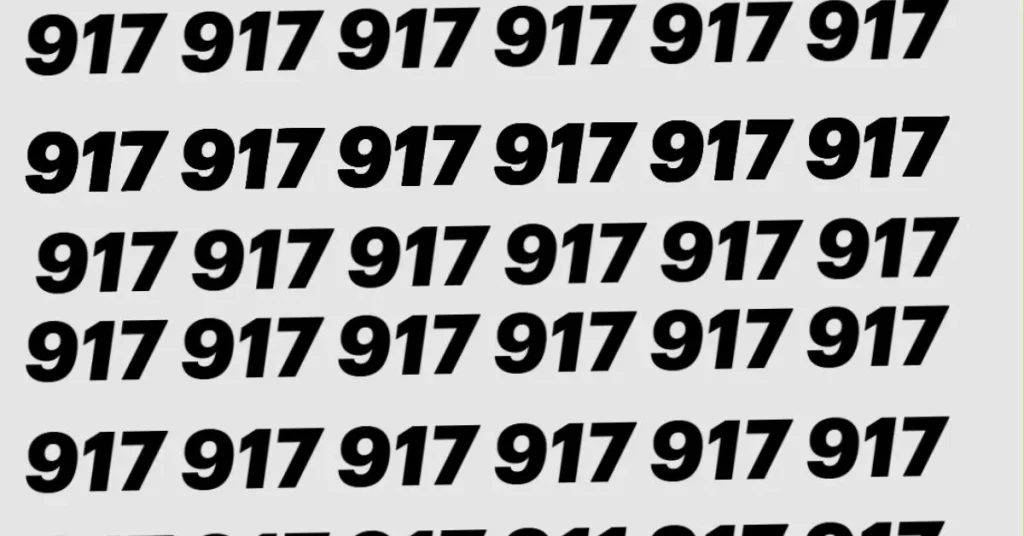 Εντοπίστε τους δύο διαφορετικούς αριθμούς που έχουν «εισβάλλει» στο πλέγμα με τα 917 και λύστε το τεστ οπτικής αντίληψης