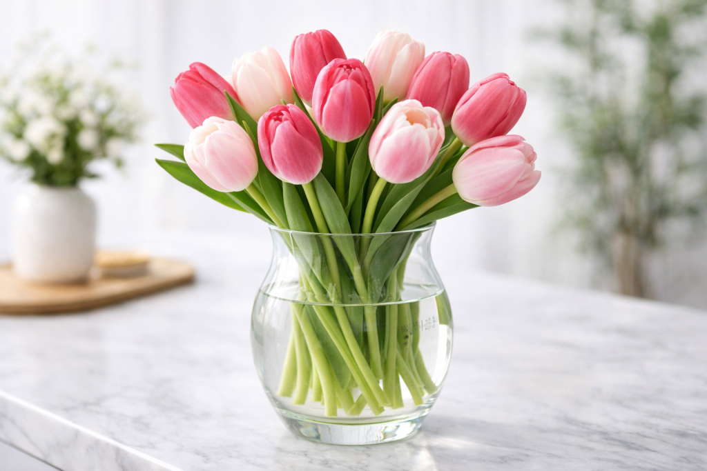 Θλιμμένες τουλίπες; Το κόλπο με το παγάκι στο βάζο που θα τους δώσει νέα ζωή