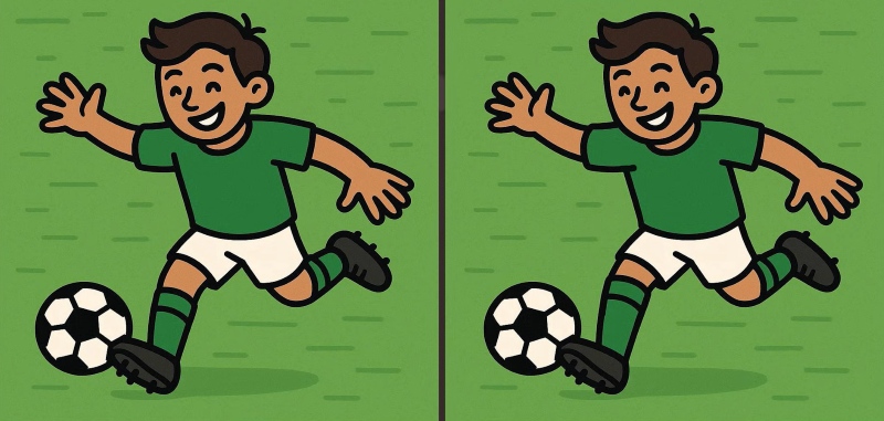 Βρείτε τις διαφορές στη φωτό με τον νεαρό που παίζει μπάλα – Μόνο όσοι έχουν βλέμμα διαιτητή μπορούν να τις εντοπίσουν μέσα σε 23"