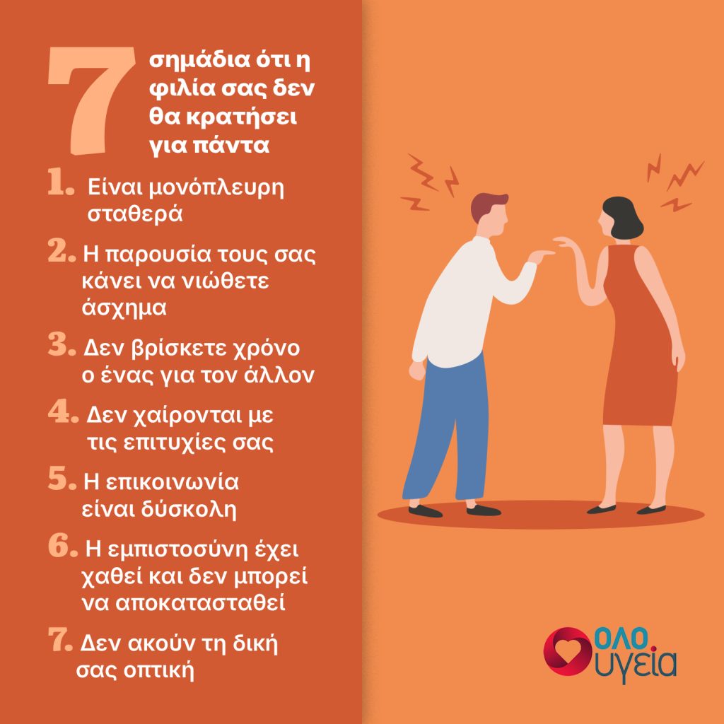 7 σημάδια ότι η φιλία σας δεν θα αντέξει στον χρόνο