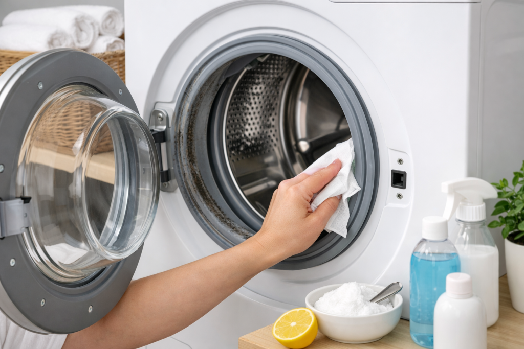 Τέλος η μούχλα από το πλυντήριο με μια κίνηση 5 δευτερολέπτων