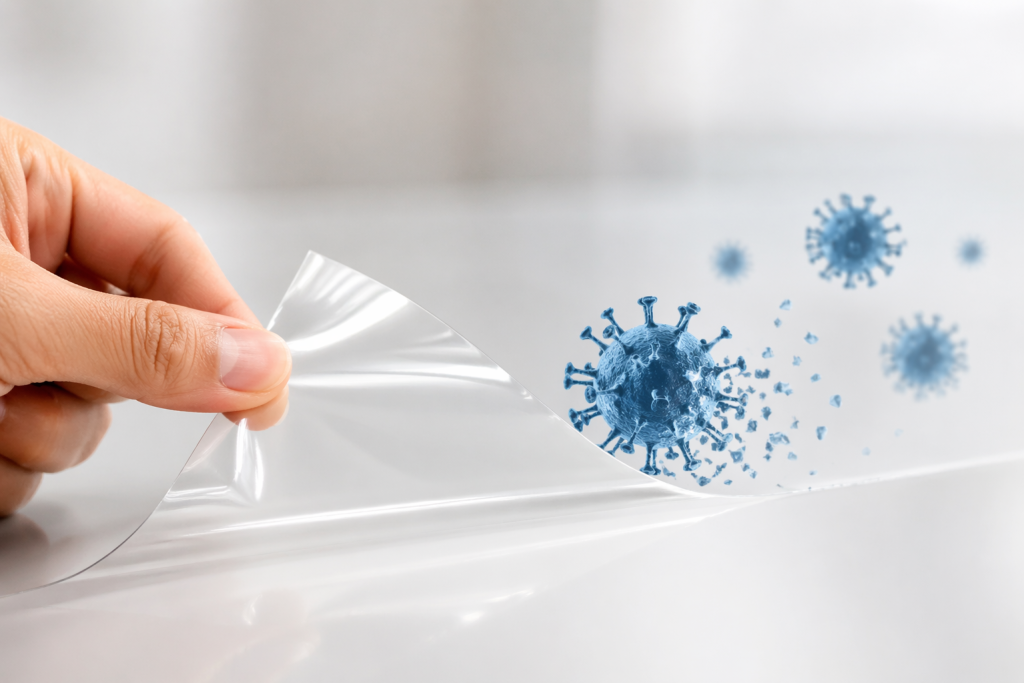 Πλαστική μεμβράνη «σκοτώνει» ιούς χωρίς χημικά με επιτυχία 94% – Λειτουργεί καλύτερα και από αντισηπτικό