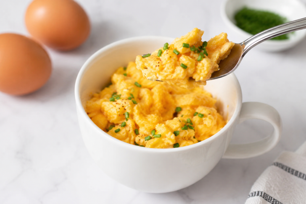Scrambled eggs έτοιμα σε 30 δευτερόλεπτα – Το κόλπο χωρίς τηγάνι