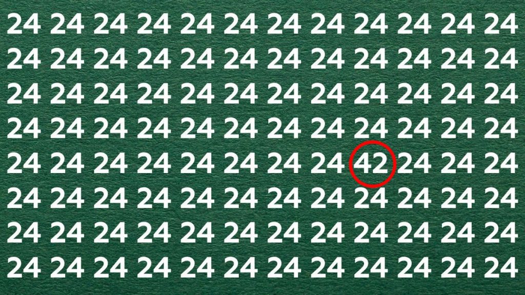 Μπορείτε να βρείτε το κρυμμένο 42 ανάμεσα στα 24 και να λύσετε το τεστ οπτικής αντίληψης σε 7”;