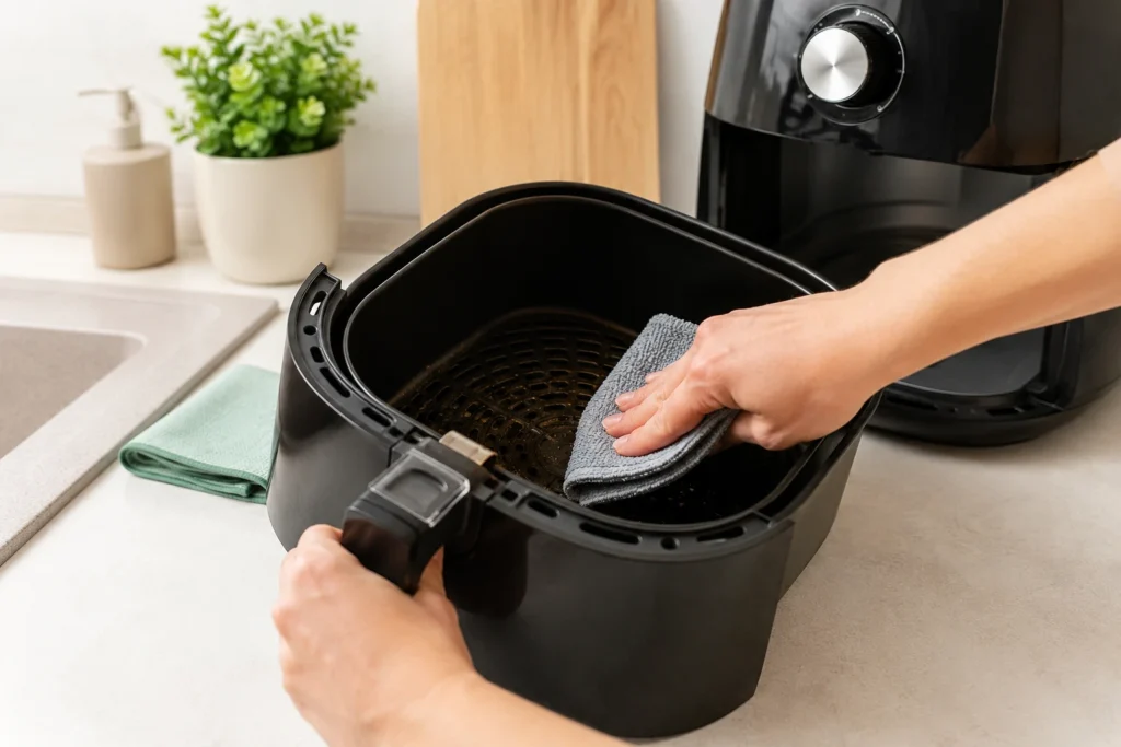 Το απλό κόλπο για να καθαρίσετε το air fryer σε λίγα λεπτά και χωρίς καθόλου κόπο