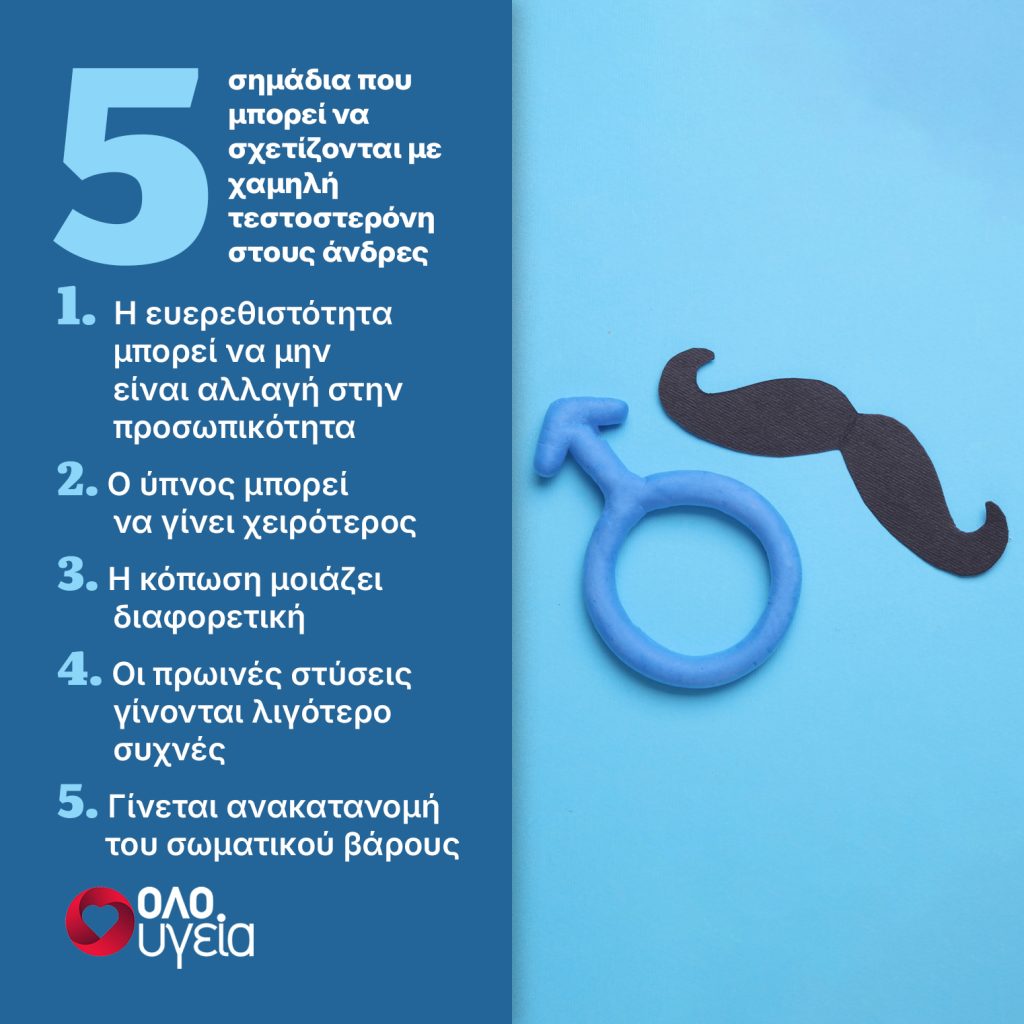 Ανδρόπαυση: 5 κοινά σημάδια που σχετίζονται με χαμηλή τεστοστερόνη, σύμφωνα με ειδικούς