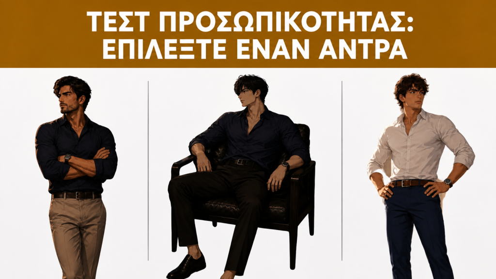 Πώς συμπεριφέρεστε στον έρωτα; Επιλέξτε τον άνδρα που σας τράβηξε το βλέμμα για να το καταλάβετε