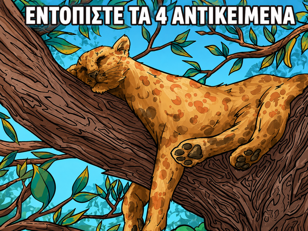 Η τσίτα κοιμάται και εσείς έχετε 30″ για να εντοπίσετε όλα τα κρυμμένα αντικείμενα και να λύσετε το τεστ οπτικής αντίληψης