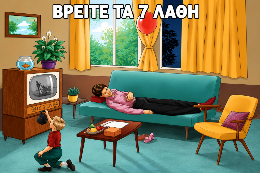 Το βλέμμα σας θα προσπαθήσει να σας ξεγελάσει – Μπορείτε να βρείτε τα 7 λάθη και να λύσετε το τεστ παρατηρητικότητας;