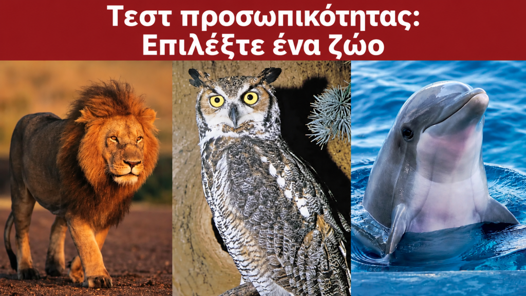 Λιοντάρι, κουκουβάγια ή δελφίνι; Το τεστ προσωπικότητας που φανερώνει μια άγνωστη πλευρά του χαρακτήρα σας