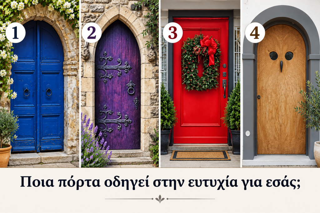 Τεστ προσωπικότητας: Επιλέξτε μια πόρτα για να βρείτε το «κλειδί» που θα σας οδηγήσει στην ευτυχία
