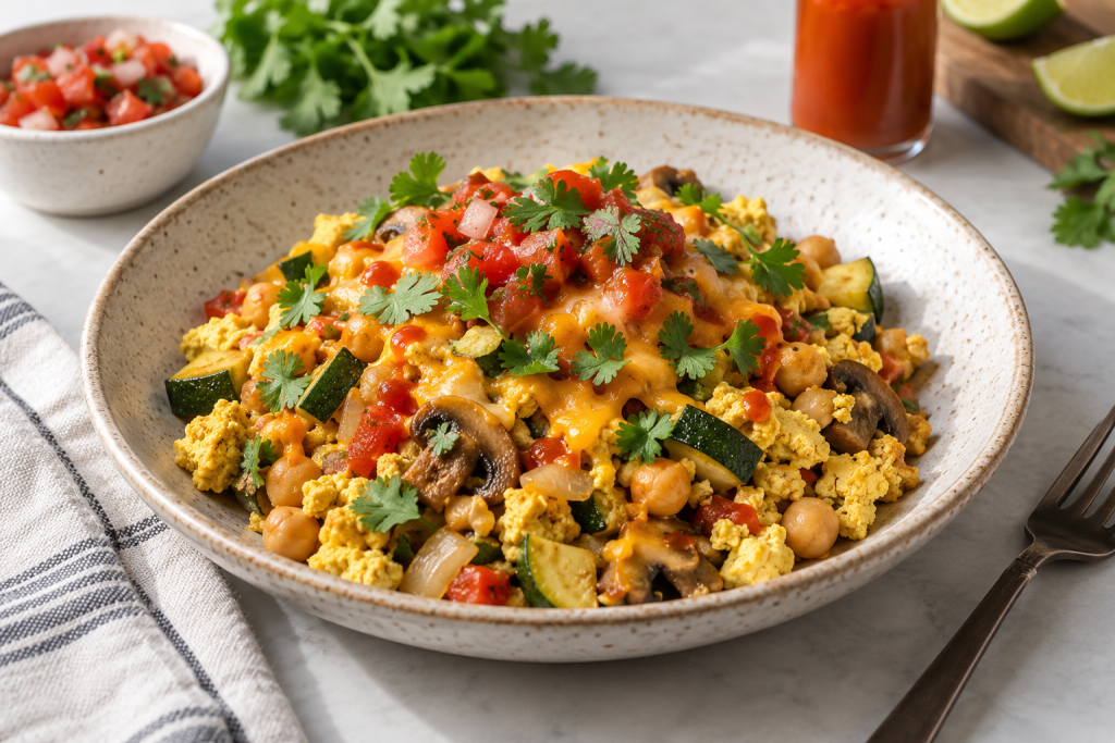 Εύκολη και γρήγορη συνταγή για tofu scramble με λαχανικά – Βοηθά στον έλεγχο του σακχάρου και ενισχύει τους μύες
